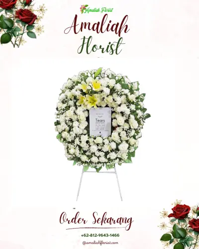 Krans Bunga Duka Cita di Kebakalan